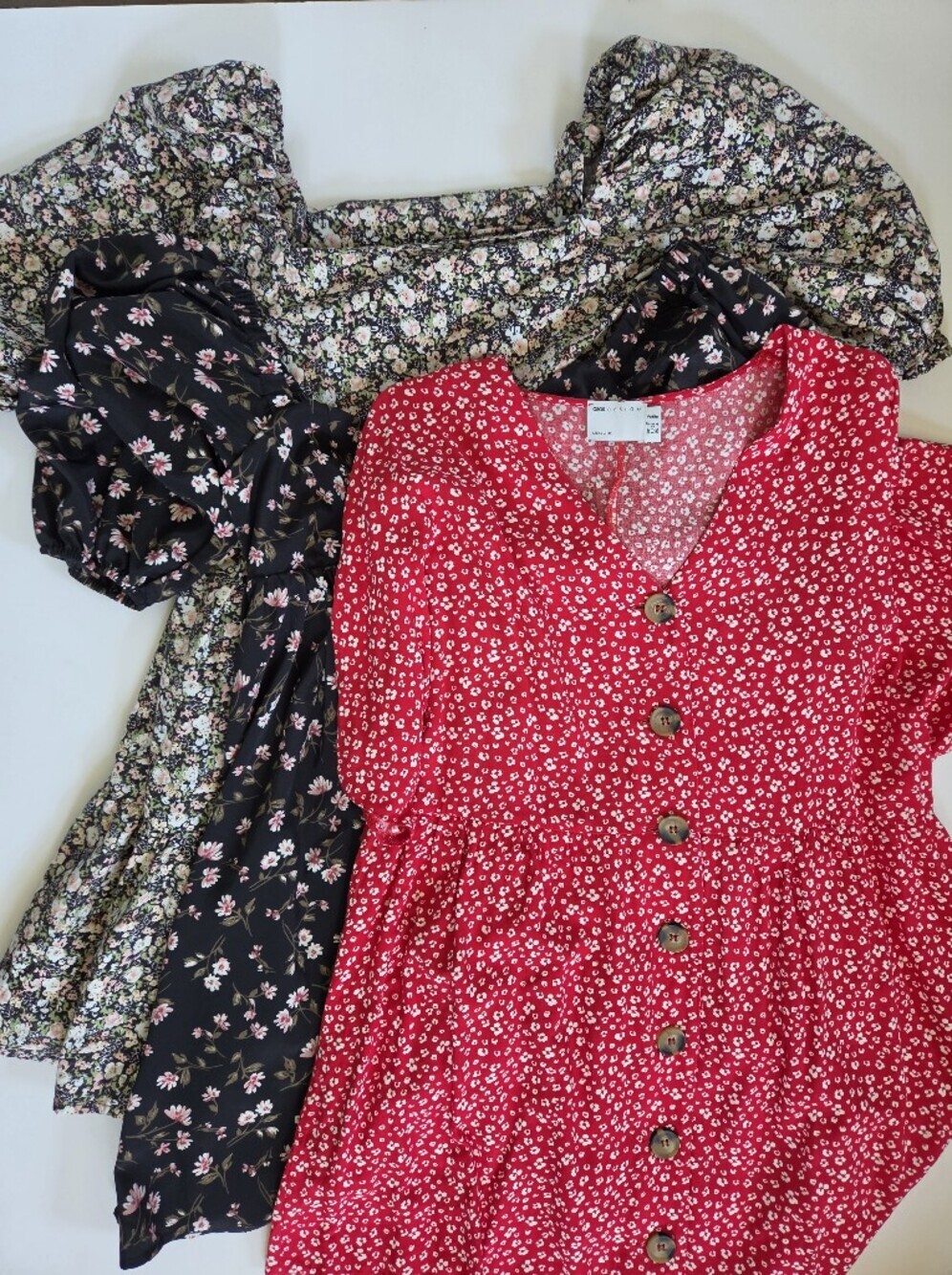 Bundle Mini Puff sleeve floral Dresses WAYF Asos Levis sz XS